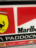 1986 Ferrari Official Paddocks F1 double side illuminated neon sign