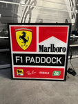 1986 Ferrari Official Paddocks F1 double side illuminated neon sign