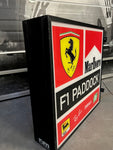 1986 Ferrari Official Paddocks F1 double side illuminated neon sign