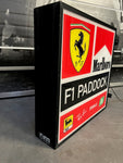 1986 Ferrari Official Paddocks F1 double side illuminated neon sign