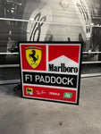 1986 Ferrari Official Paddocks F1 double side illuminated neon sign