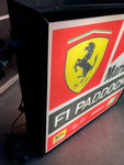 1986 Ferrari Official Paddocks F1 double side illuminated neon sign