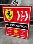 2019 Ferrari Official Paddocks F1 double side illuminated neon sign