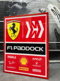 2019 Ferrari Official Paddocks F1 double side illuminated neon sign