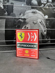 2019 Ferrari Official Paddocks F1 double side illuminated neon sign