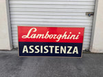 1990s Lamborghini Assistenza official dealership vintage illuminated sign