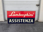 1990s Lamborghini Assistenza official dealership vintage illuminated sign