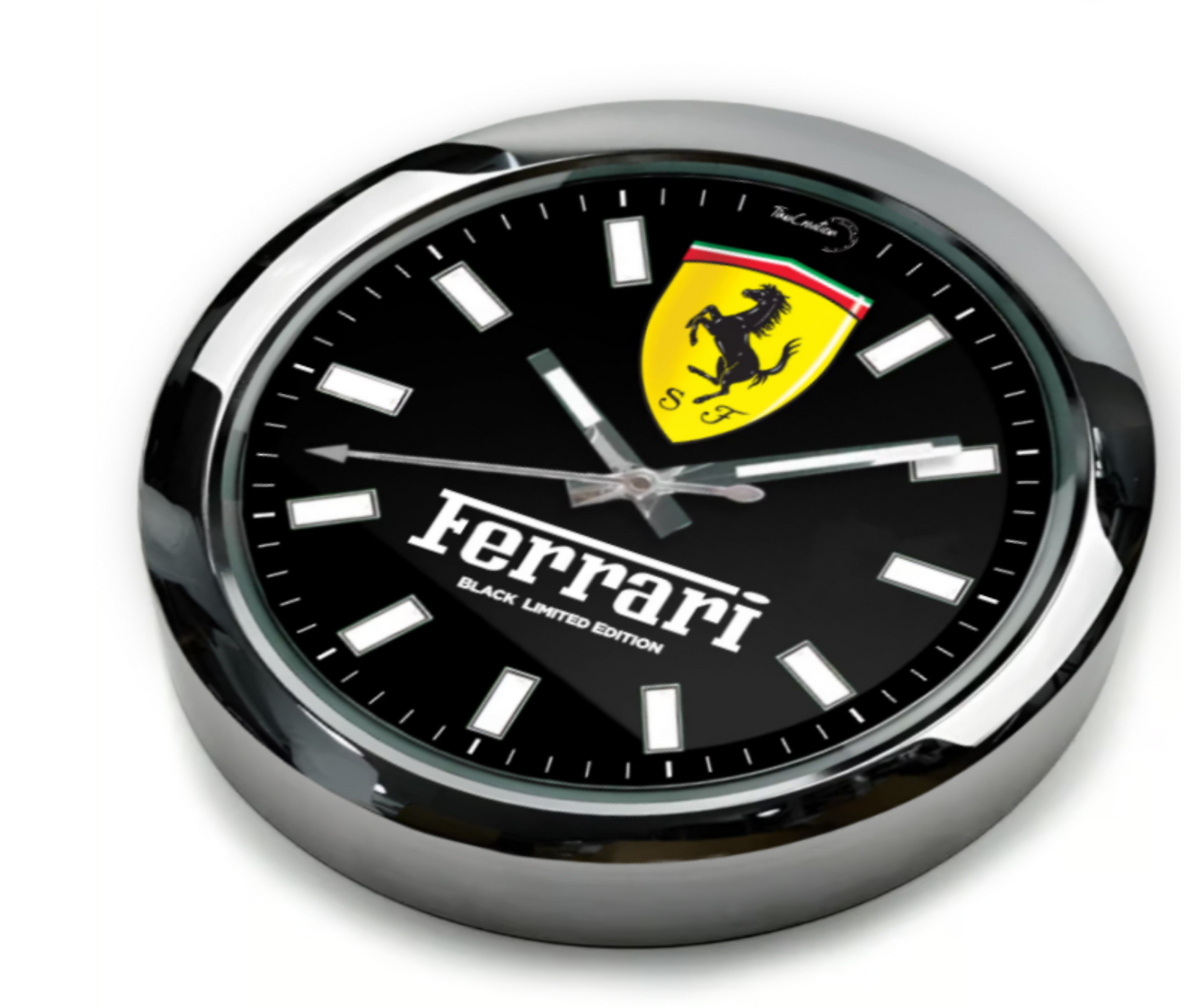 Ferrari wall clock Black Edition – The Sign Experience