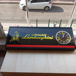 2000s Lamborghini dealer illuminated sign and clock