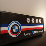 BMW large illuminated sign and clocks