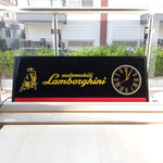 2000s Lamborghini dealer illuminated sign and clock