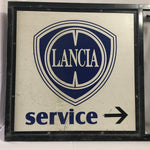 1980s Lancia official dealer double side Service sign