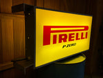 1990s Pirelli official dealer vintage illuminated double side sign