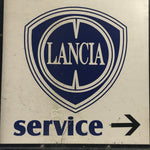 1980s Lancia official dealer double side Service sign