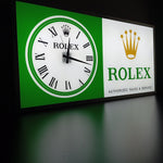 2000s Rolex Zurich official dealer illuminated clock sign