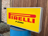 1990s Pirelli official dealer vintage illuminated double side sign