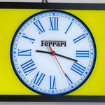 2000s Ferrari dealer illuminated sign and clock