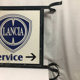 1980s Lancia official dealer double side Service sign