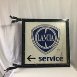 1980s Lancia official dealer double side Service sign