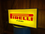 1990s Pirelli official dealer vintage illuminated double side sign