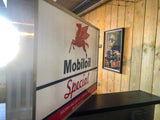 1980s Mobiloil official dealer double side illuminated sign