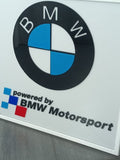 2000s BMW Motorsport dealership illuminated double side 3D sign