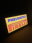 1980s Pirelli official dealer vintage illuminated sign