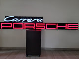 2000s Porsche official dealership LARGE illuminated sign with Carrera lettering