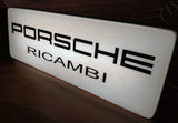 1980s Porsche "Ricambi" dealership illuminated sign