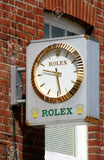 1990s Rolex Geneva official dealer illuminated clock double side sign