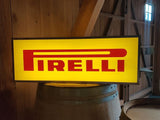 1980s Pirelli official dealer vintage illuminated double side sign