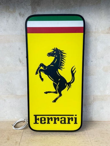 1990s Ferrari large dealership illuminated restored sign