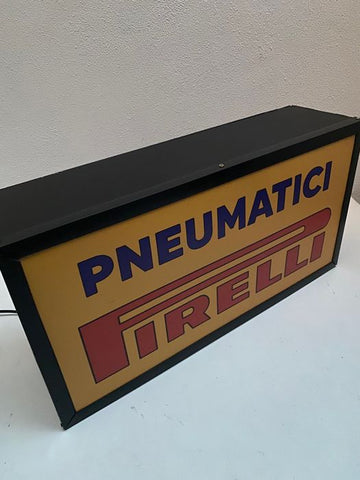 2000s Pirelli official dealer vintage illuminated sign