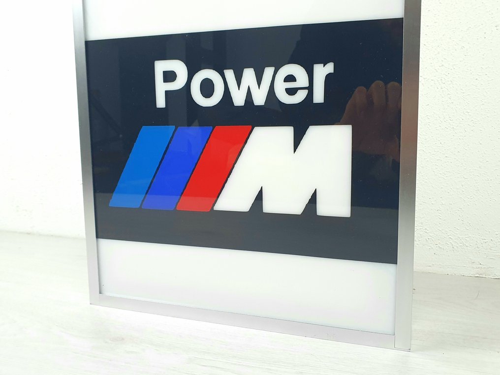BMW Insegna targa luminosa M POWER lighted sign mpower m3 led logo