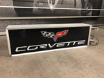 1980s Corvette official dealership double side illuminated sign