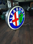 1991 Alfa Romeo official dealer double side illuminated Large sign