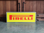 1980s Pirelli official dealer vintage illuminated double side sign