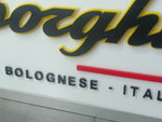 1990s Lamborghini official dealership double side illuminated sign