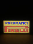 1980s Pirelli official dealer vintage illuminated sign