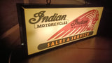 1990s Indian Motorcycle dealership illuminated dual side sign