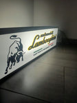 1990s Lamborghini official dealership double side illuminated sign