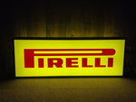 1980s Pirelli official dealer vintage illuminated double side sign