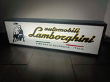 1990s Lamborghini official dealership double side illuminated sign