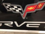 1980s Corvette official dealership double side illuminated sign