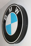 2000s BMW specialist dealership illuminated sign