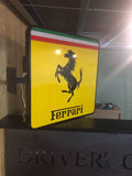 2000s Ferrari dealer illuminated double side sign