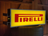 1980s Pirelli official dealer vintage illuminated double side sign