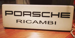 1980s Porsche "Ricambi" dealership illuminated sign