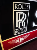 1980s Rolls Royce / Bentley dealership service illuminated sign