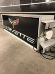 1980s Corvette official dealership double side illuminated sign